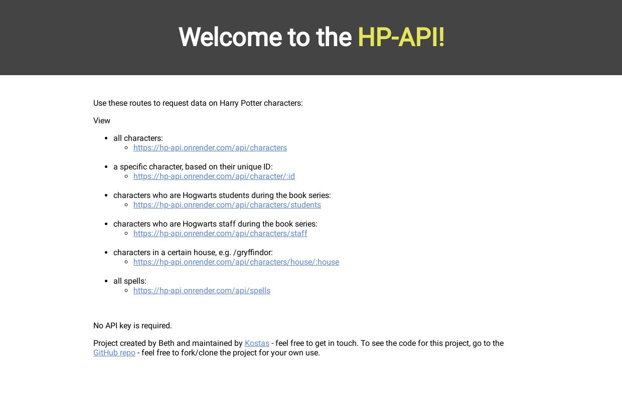 Harry Potter HP-API