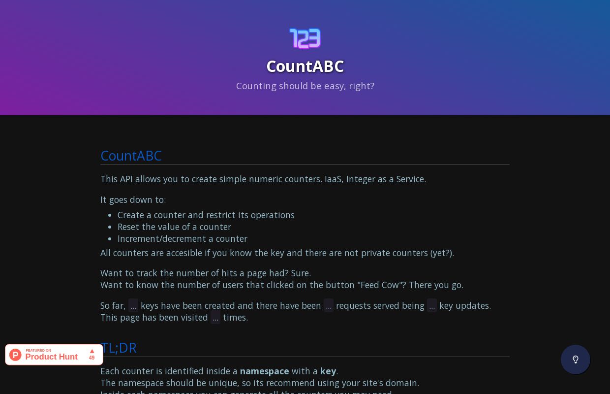 CountABC - The Counting API