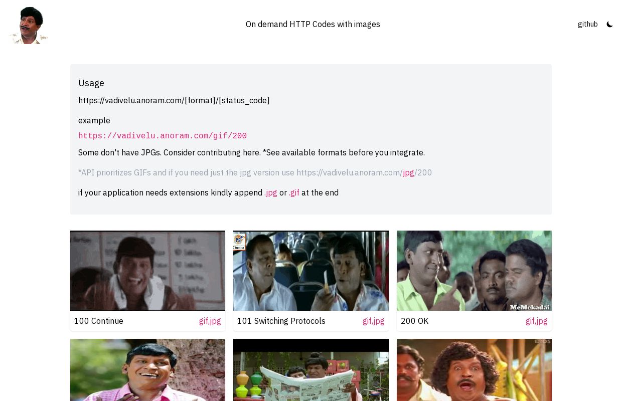 Vadivelu HTTP Codes