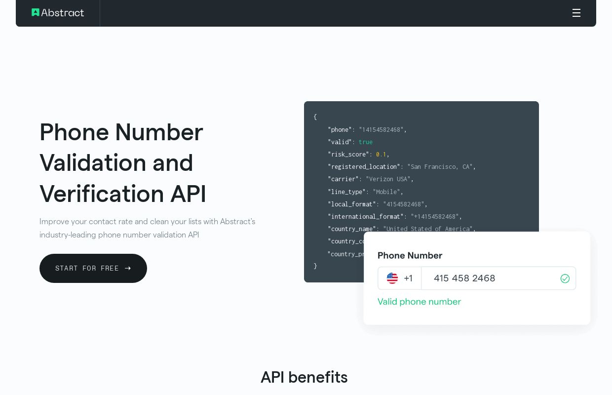 Abstract Phone Validation