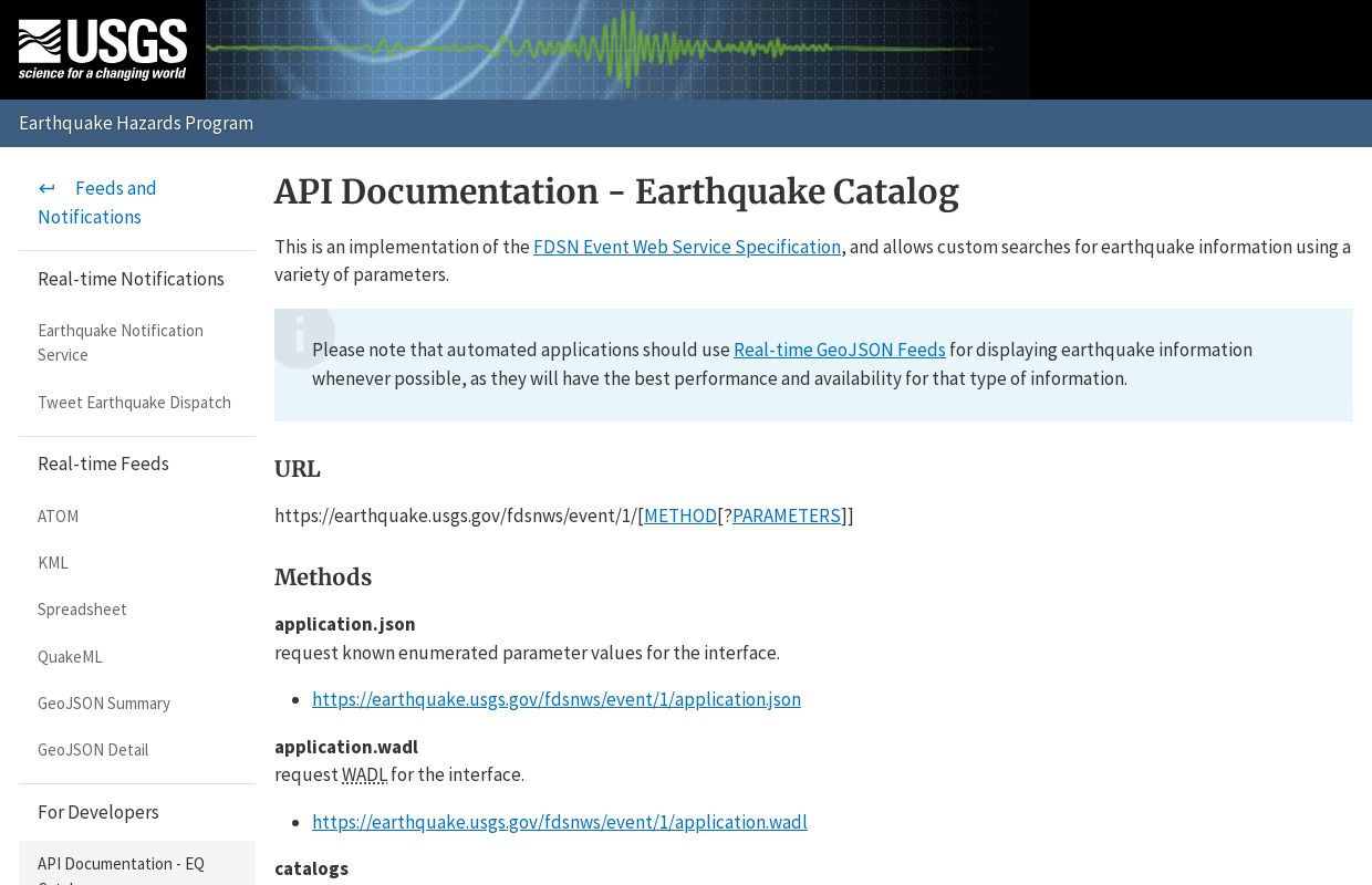 USGS Earthquake Hazards Program