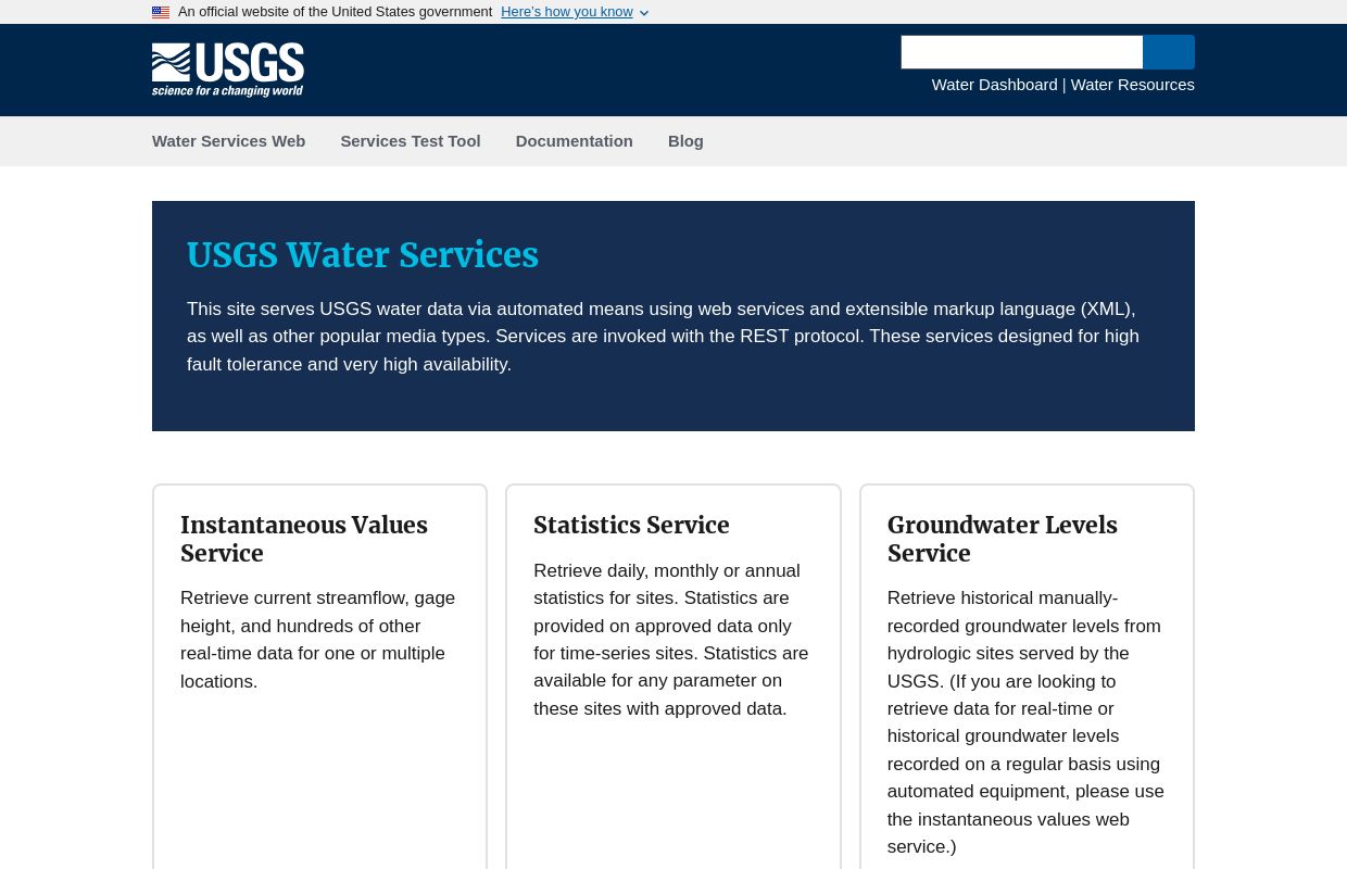 USGS Water Services