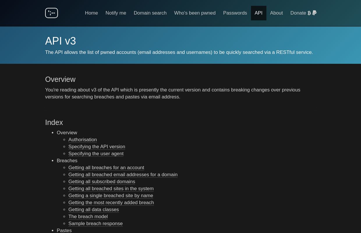 HaveIBeenPwned