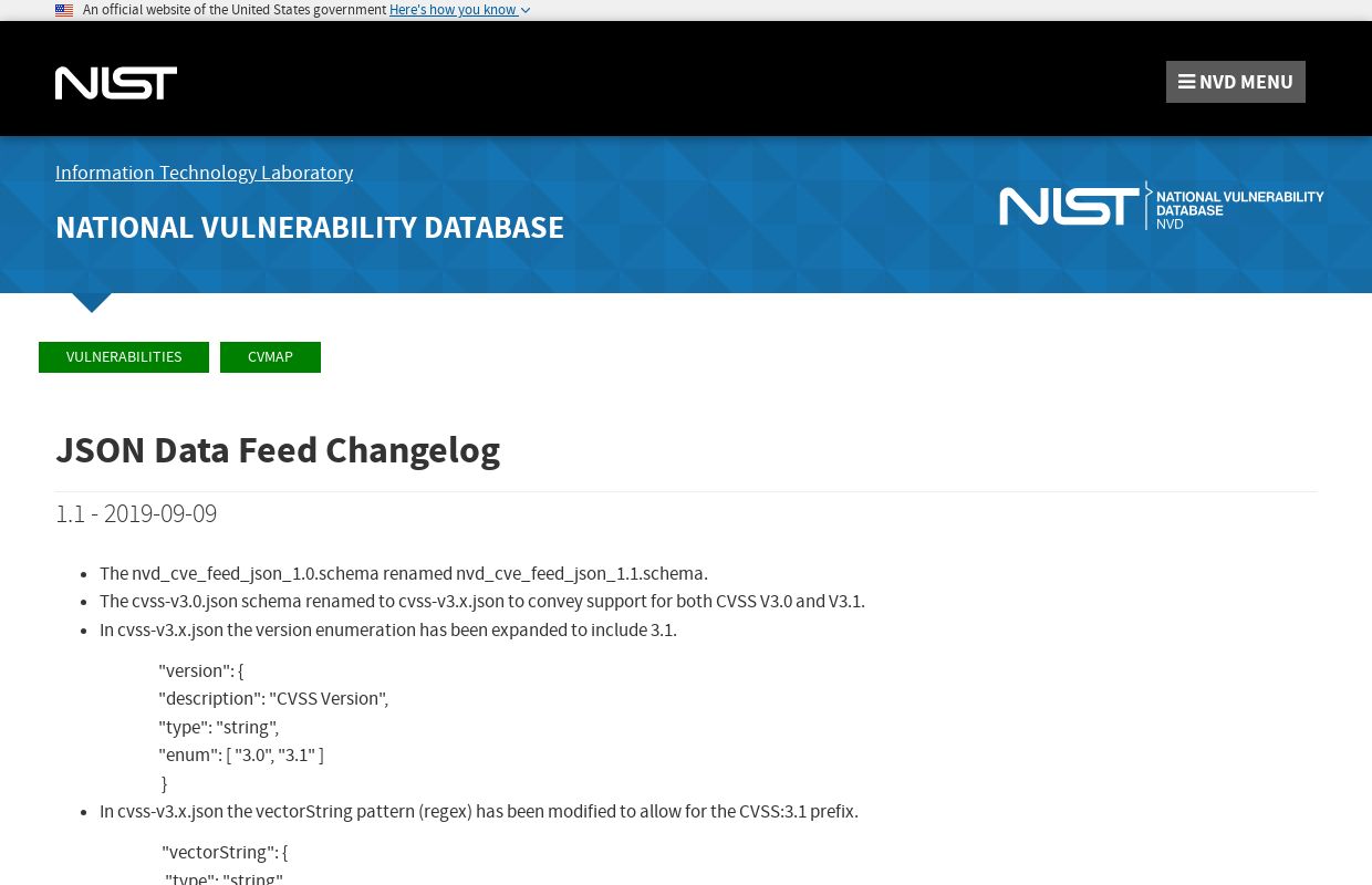 National Vulnerability Database