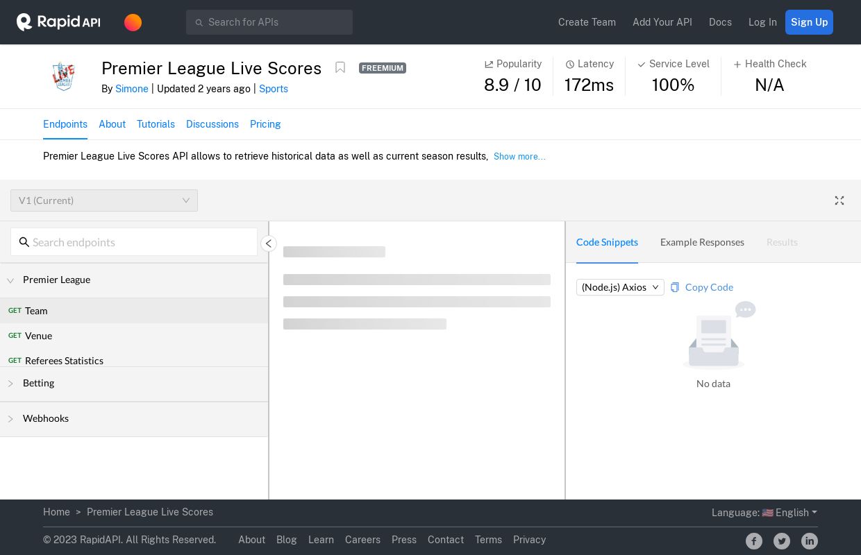 Premier League Standings 