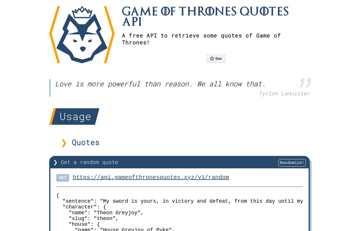Game of Thrones Quotes