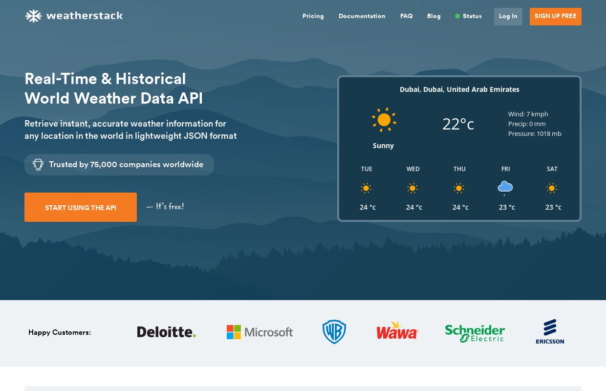 apilayer weatherstack