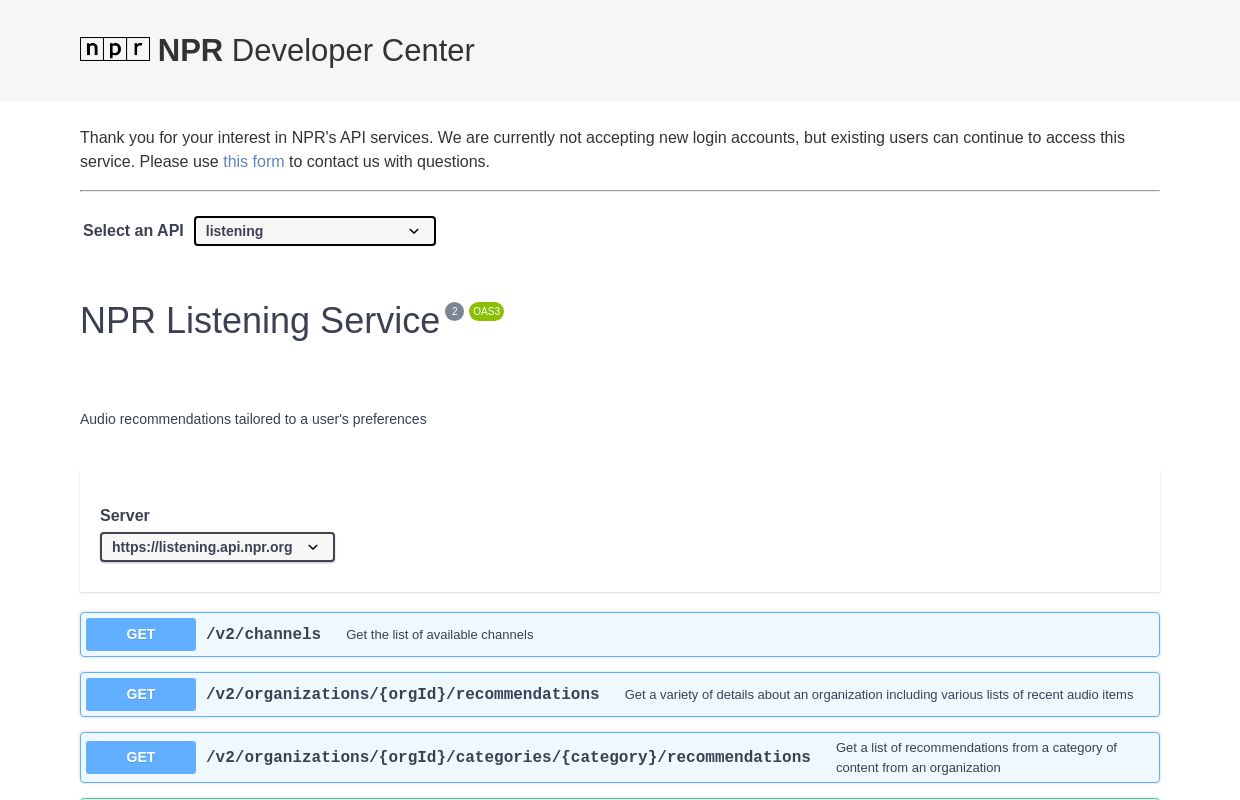 NPR API