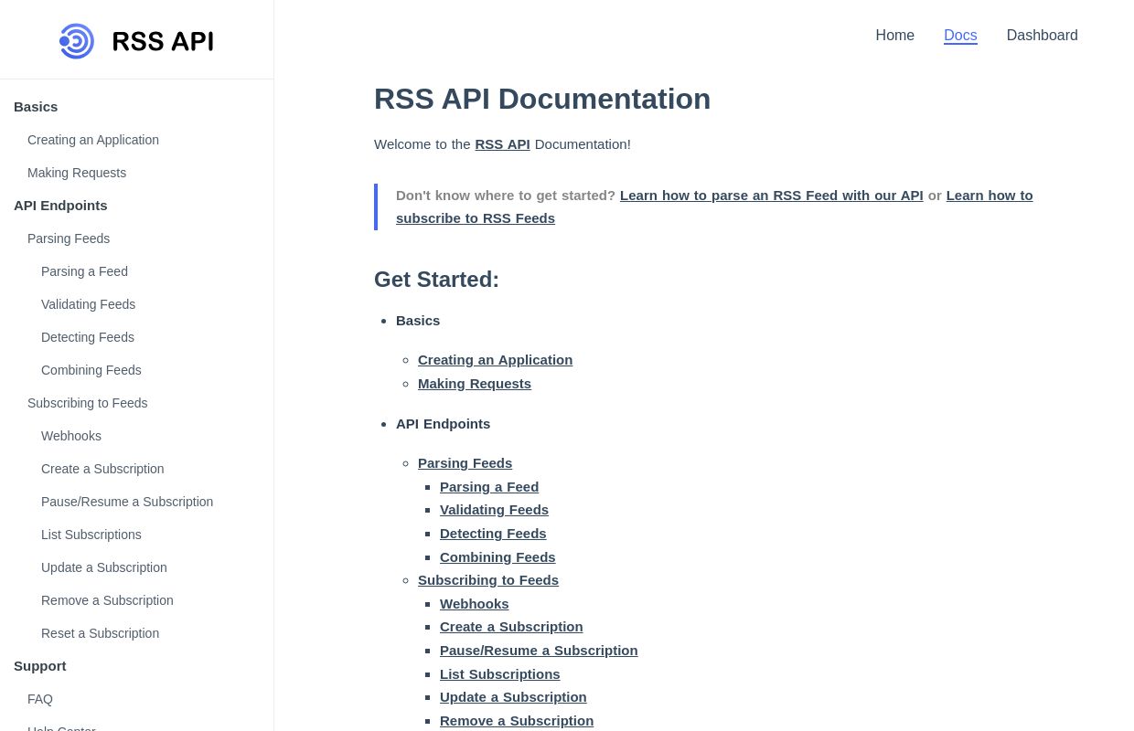 RSS API