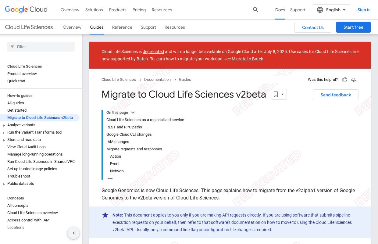 Google Genomics API