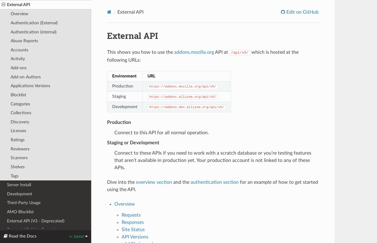 Mozilla Addons