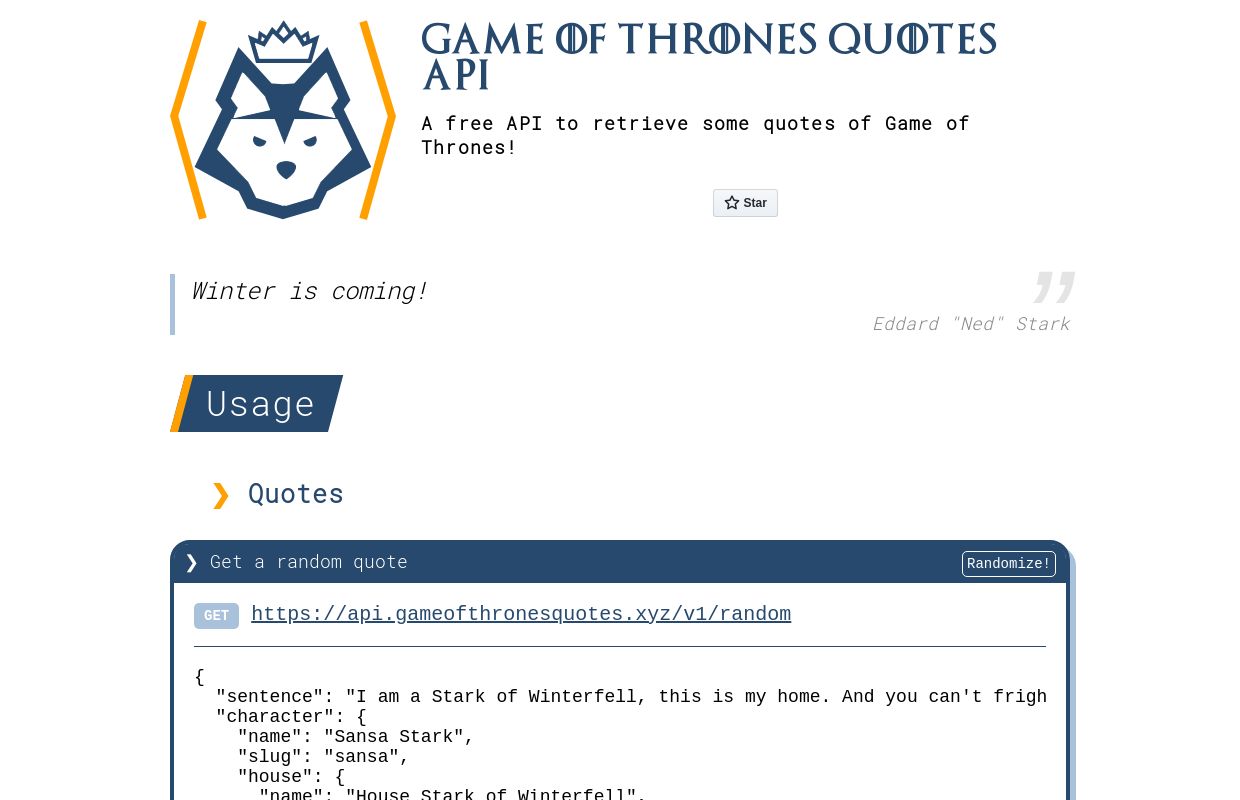 Game of Thrones Quotes