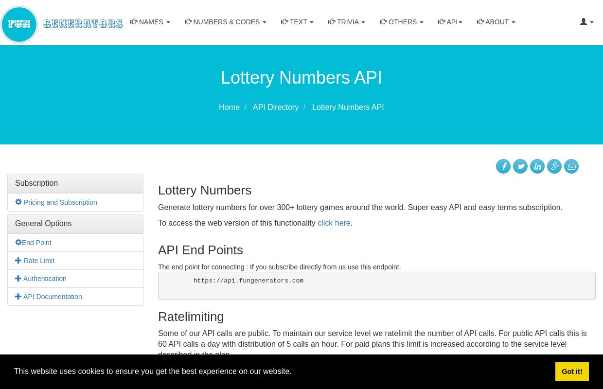 Lottery Number Generation