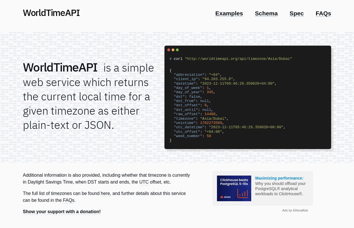 WorldTimeAPI