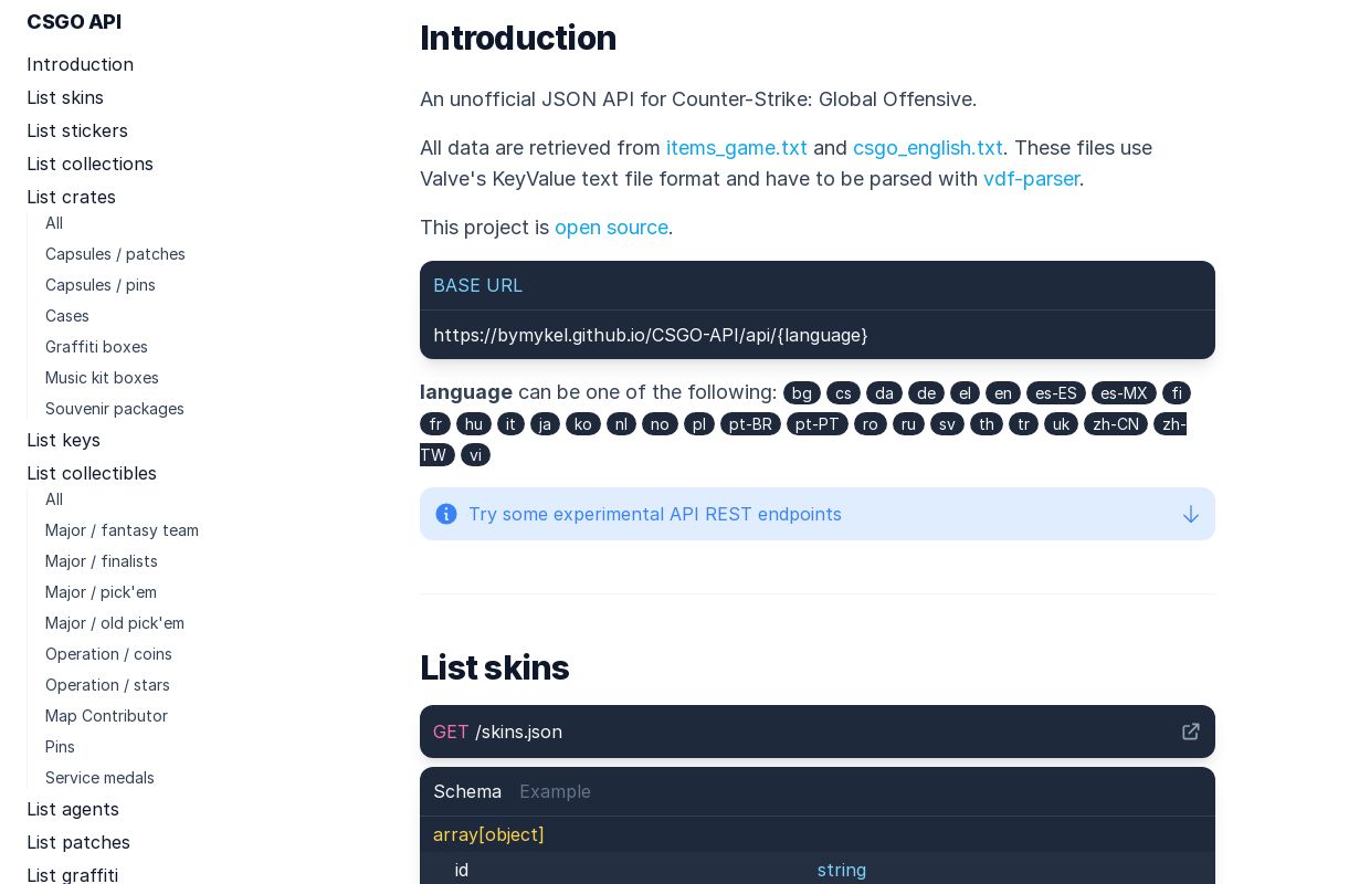 CSGO API