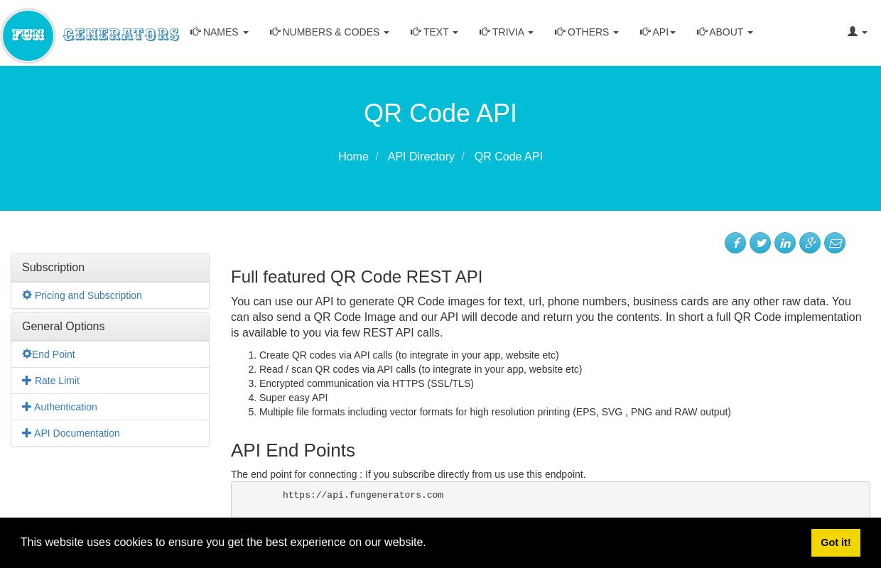 QR Code API