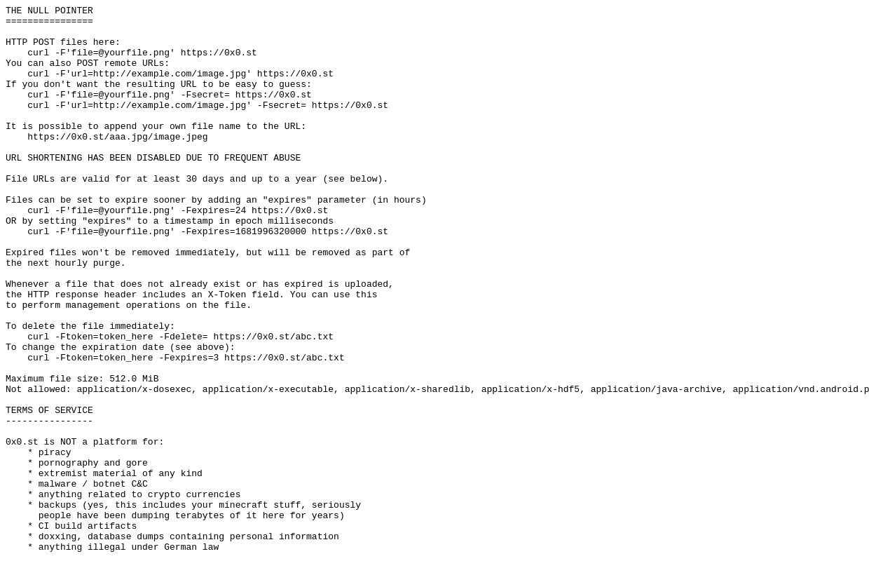 The Null Pointer