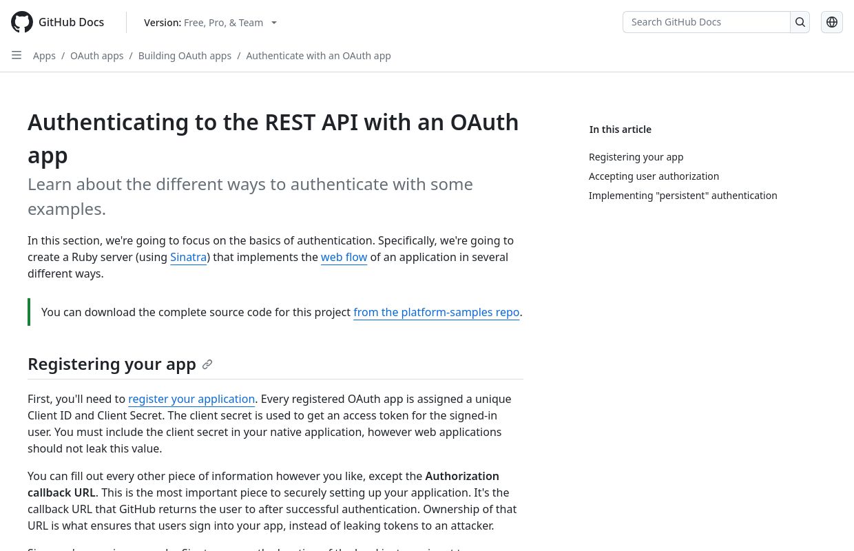 GitHub Authentication