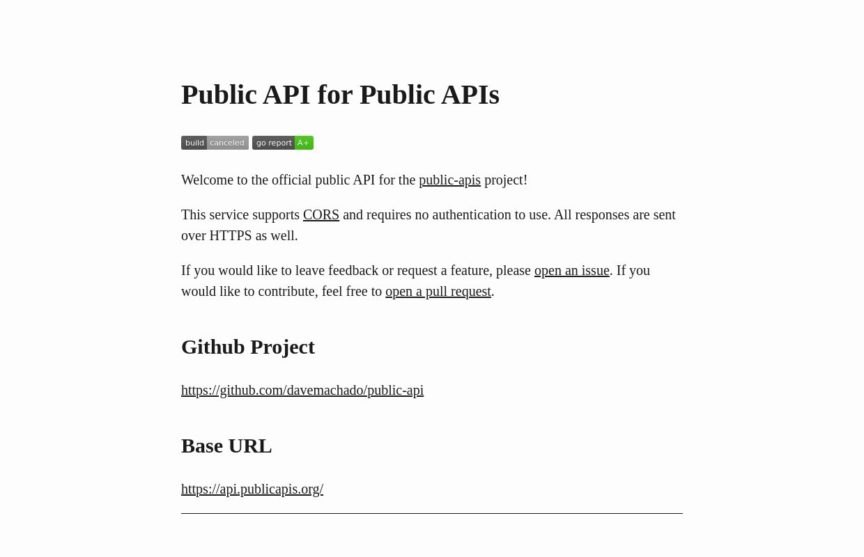 Public APIs