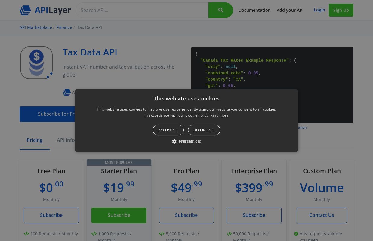 Tax Data API