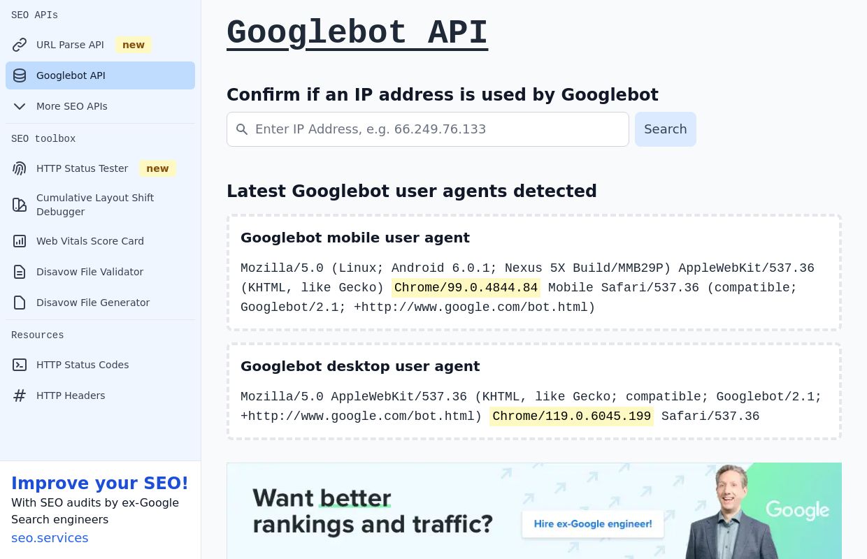 Googlebot API