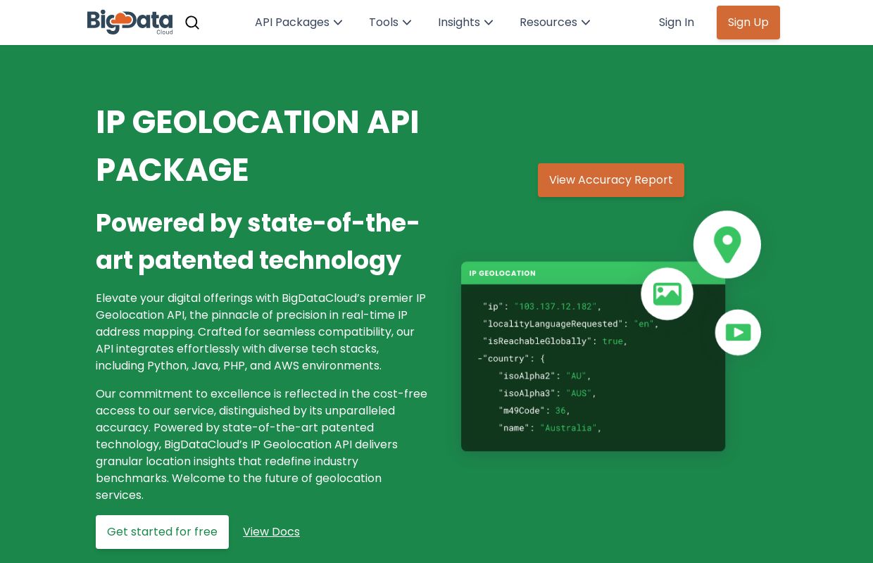 BigDataCloud's IP Geolocation API