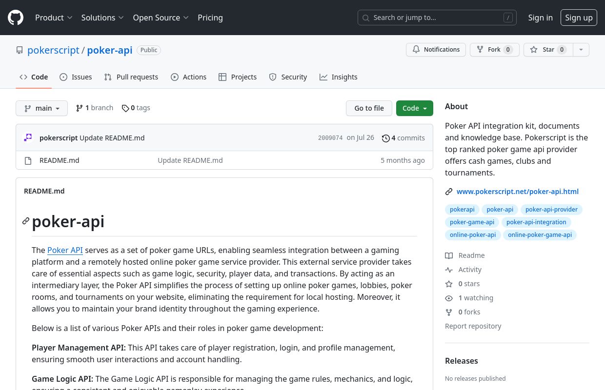 Poker API