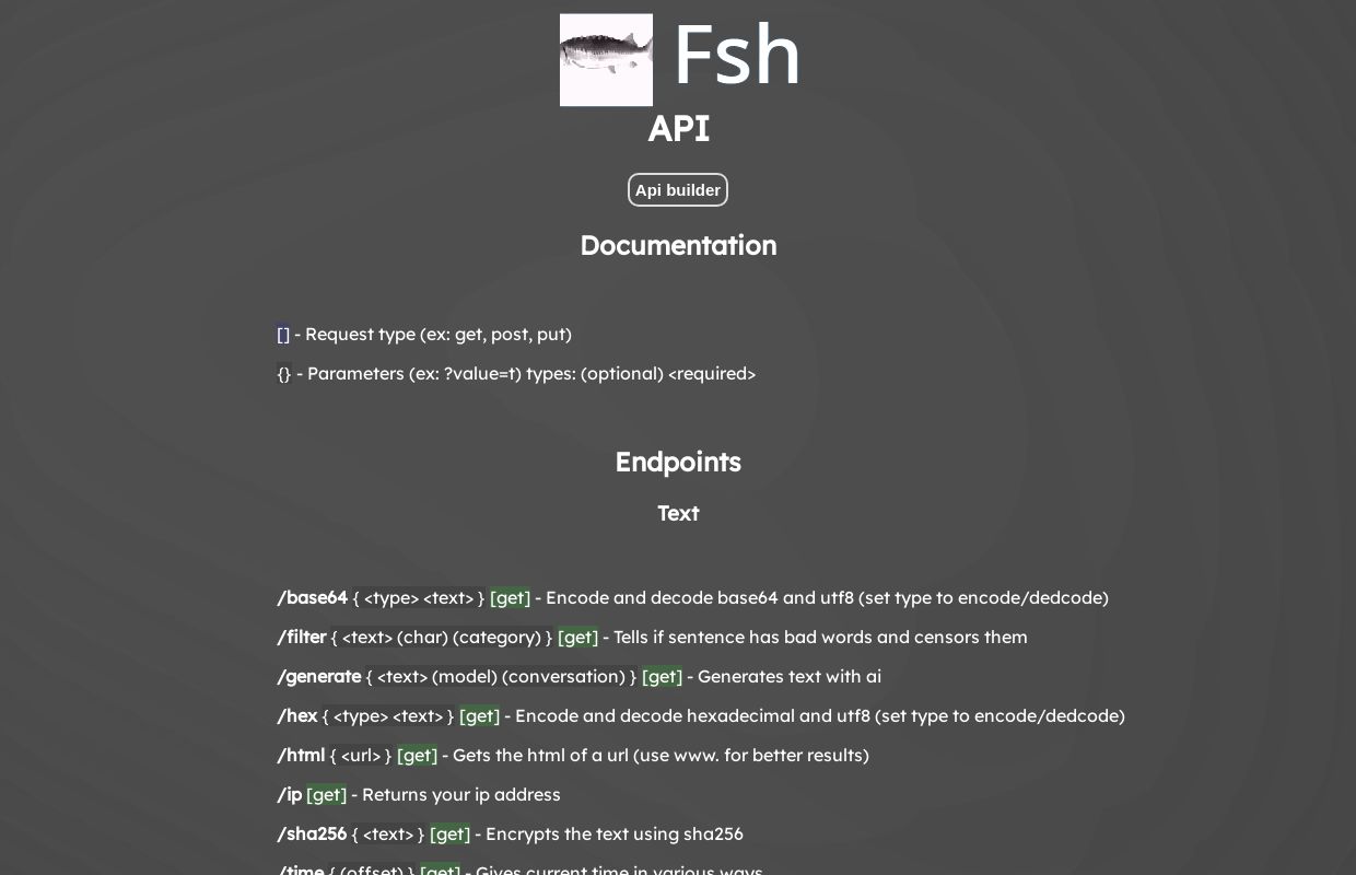 Fsh Api
