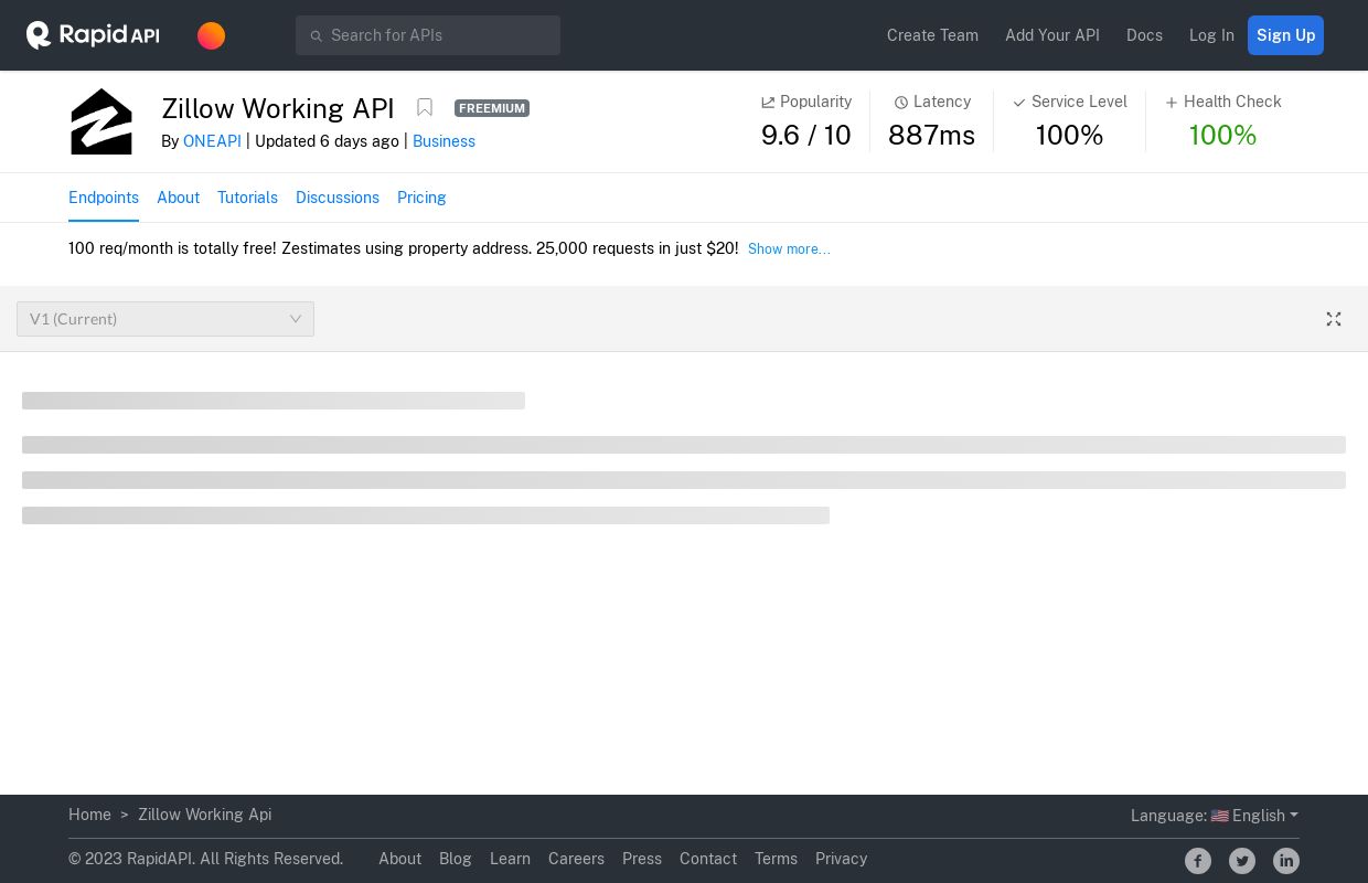 Zillow Working API