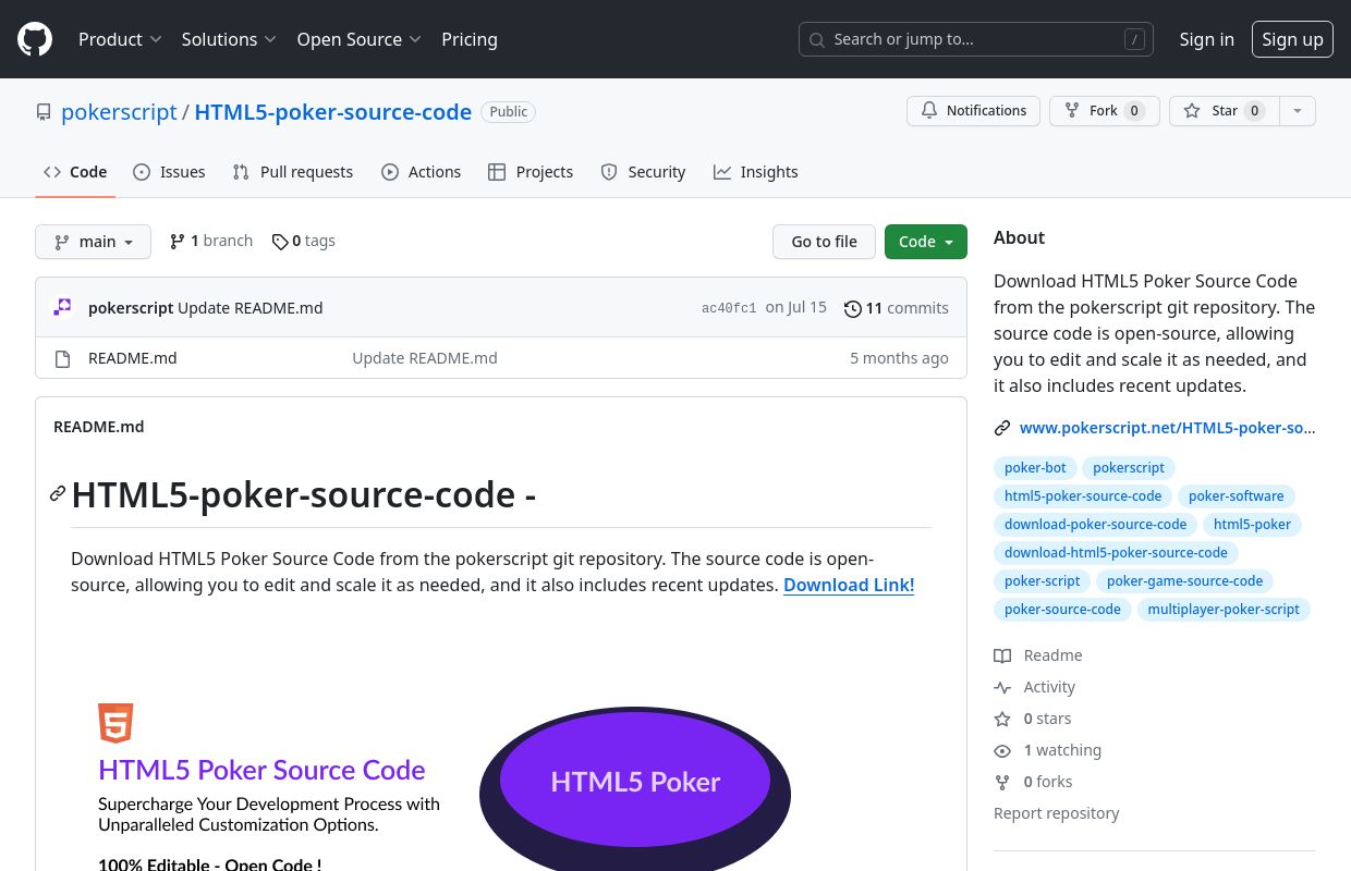 Poker game development API