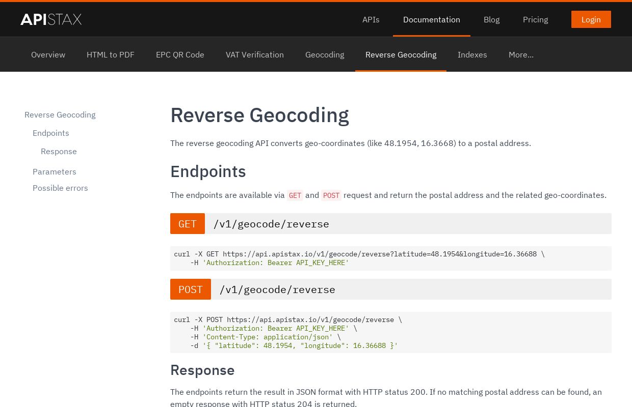 Reverse Geocoding