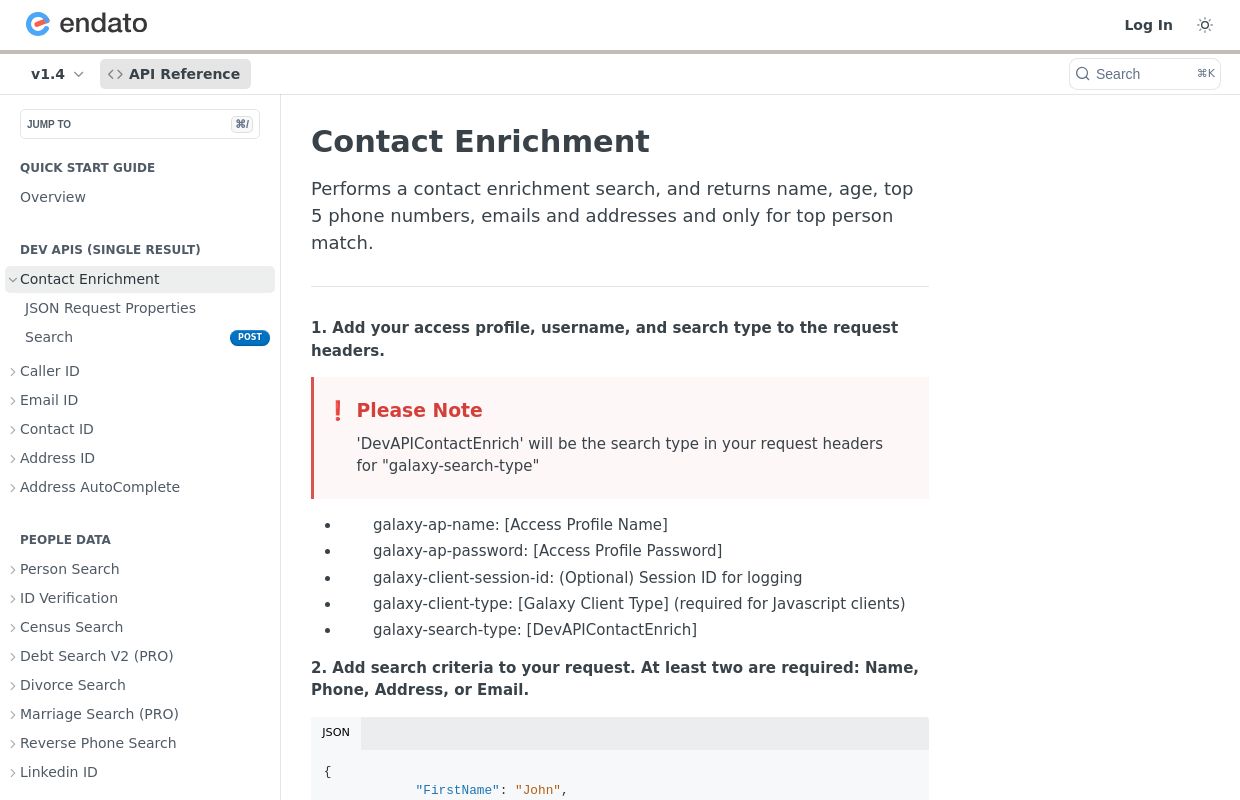 Endato - Contact Enirich