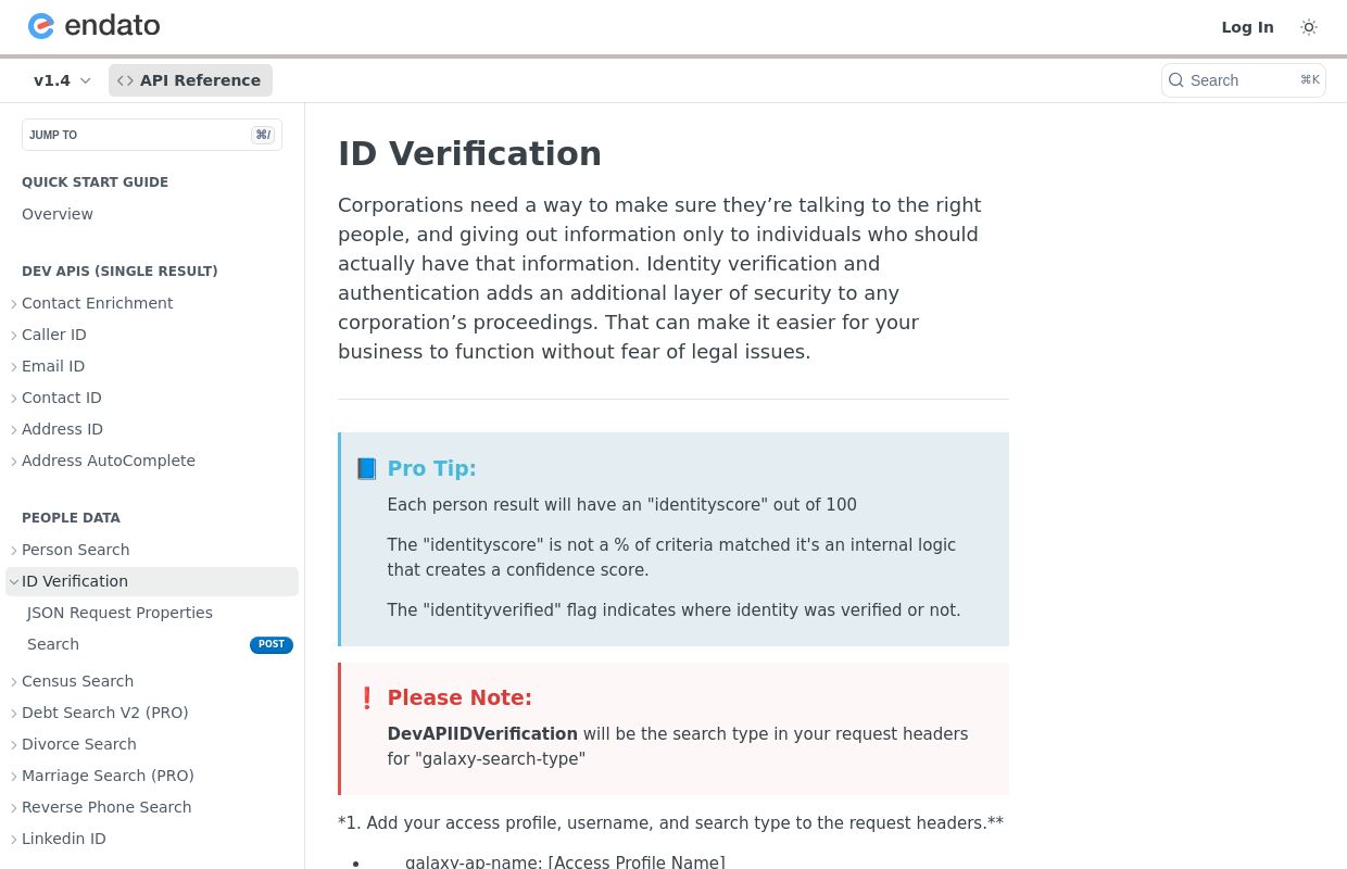 Endato - ID Verification