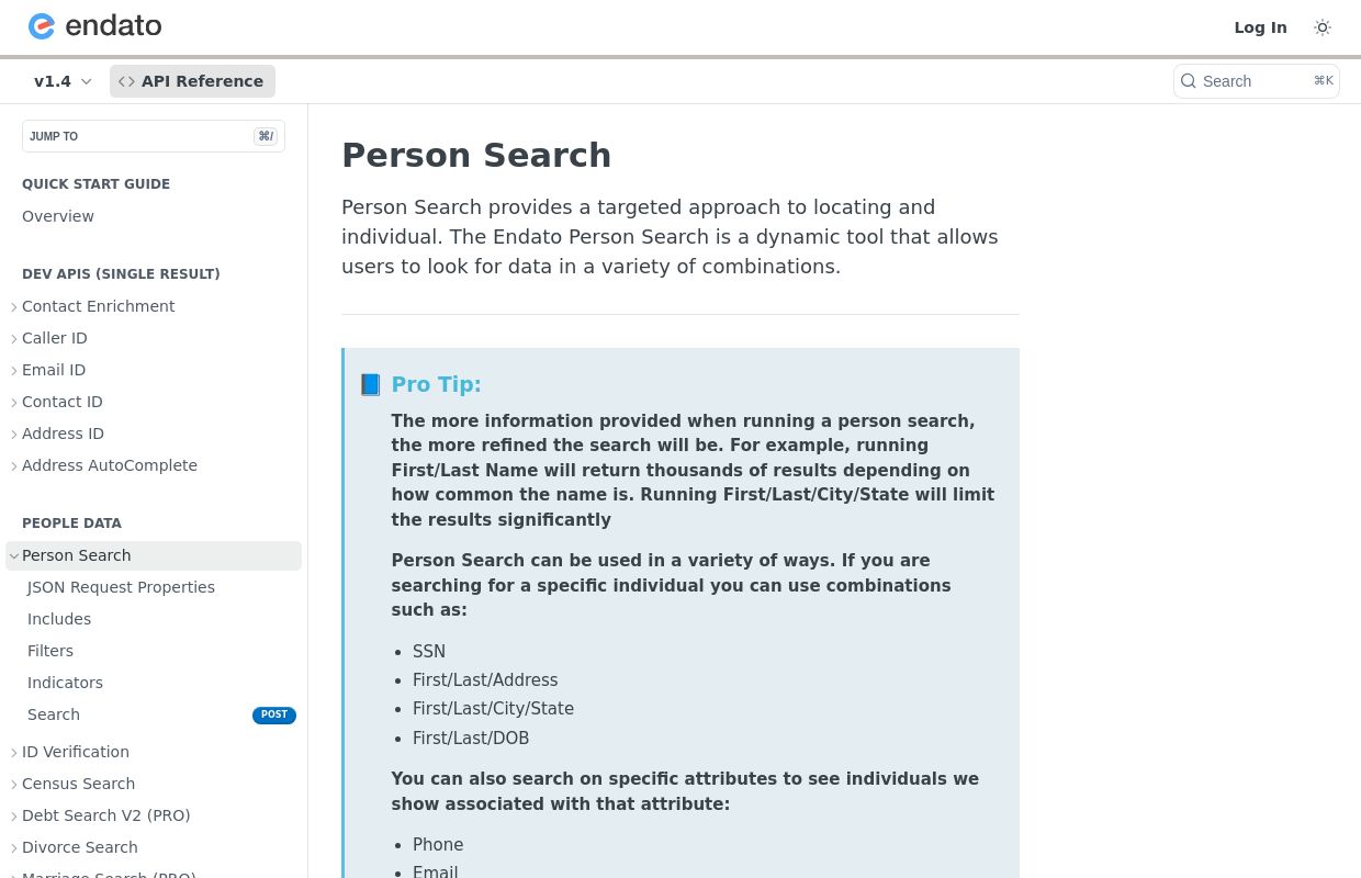 Endato - Person Search