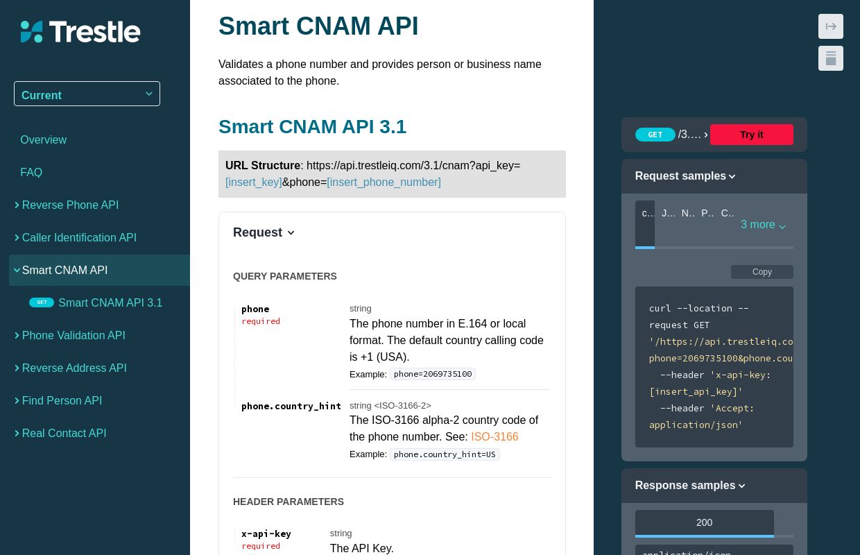 Smart CNAM API