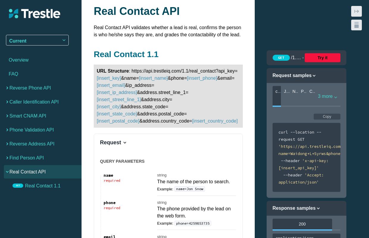 Real Contact API