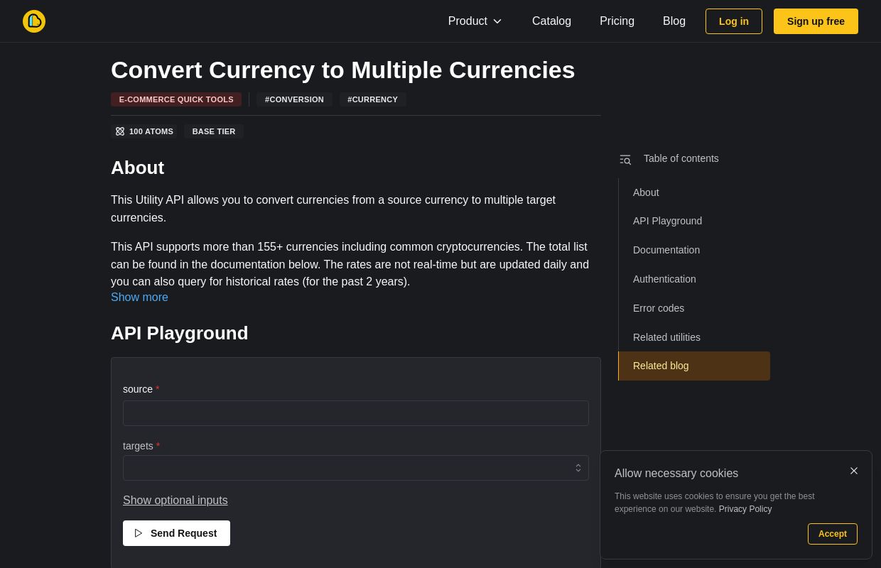 Convert Currency to Multiple Currencies