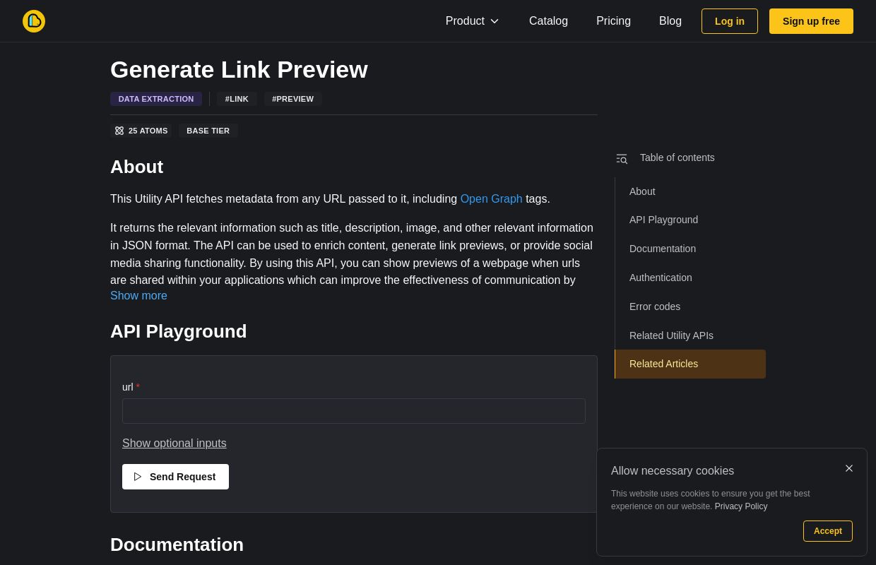 Generate Link Preview API