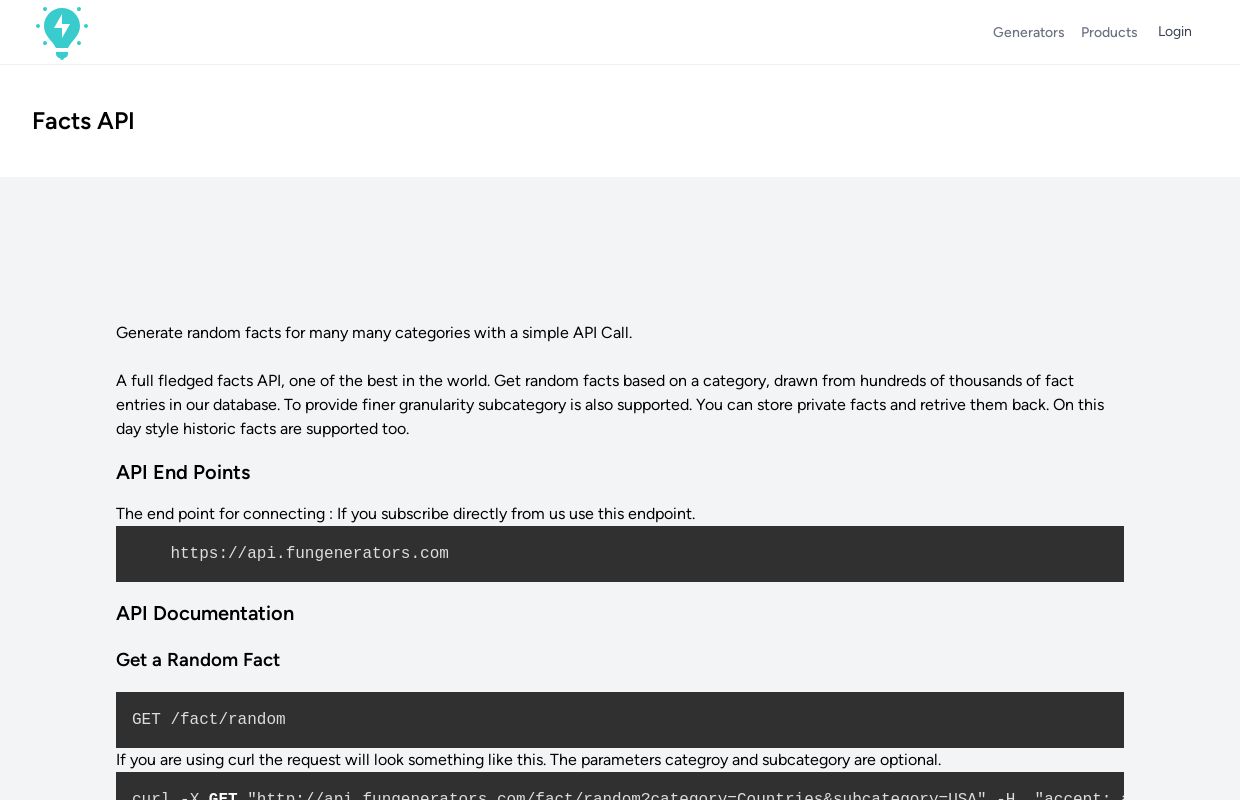 Random Facts API