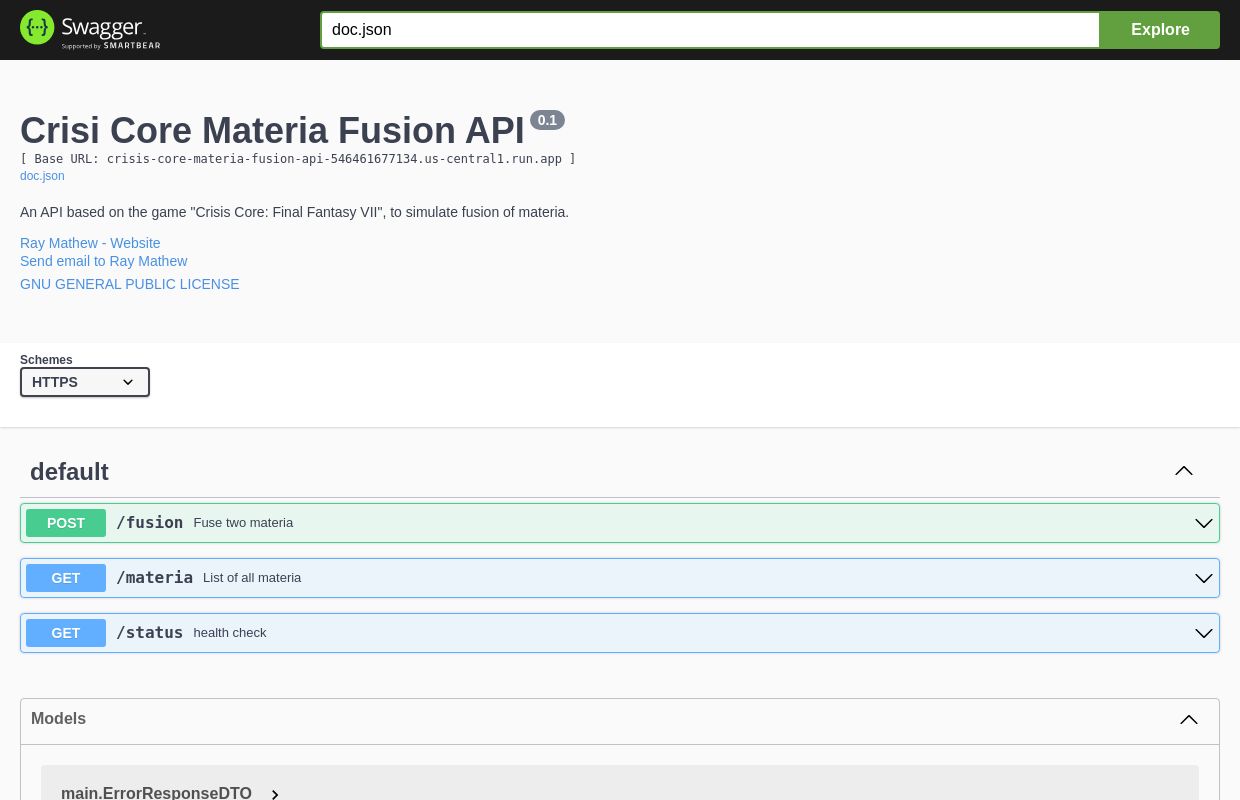 Crisis Core Materia Fusion API