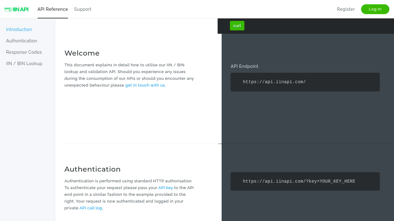IIN API preview interface