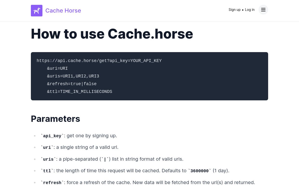 Cache Horse