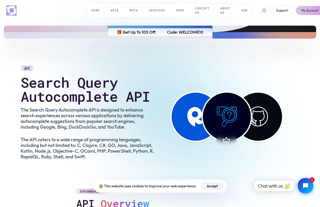 Search Query Autocomplete API