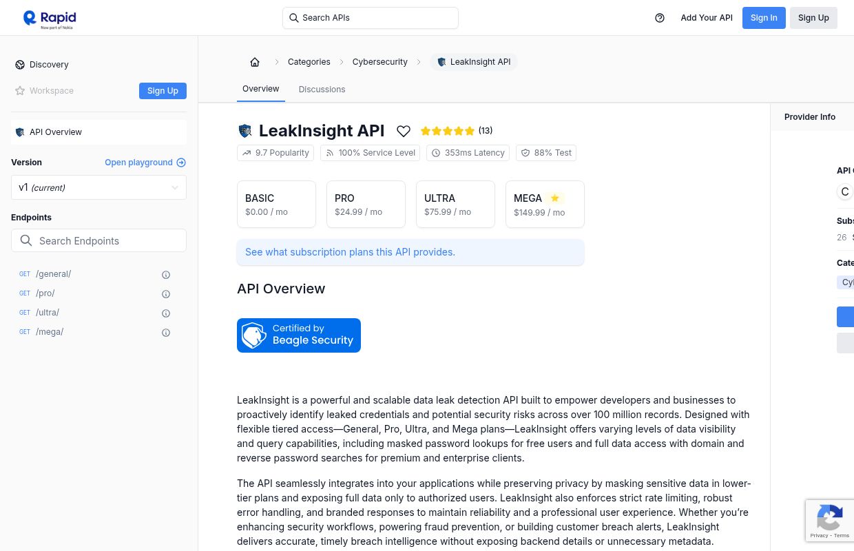 LeakInsight API