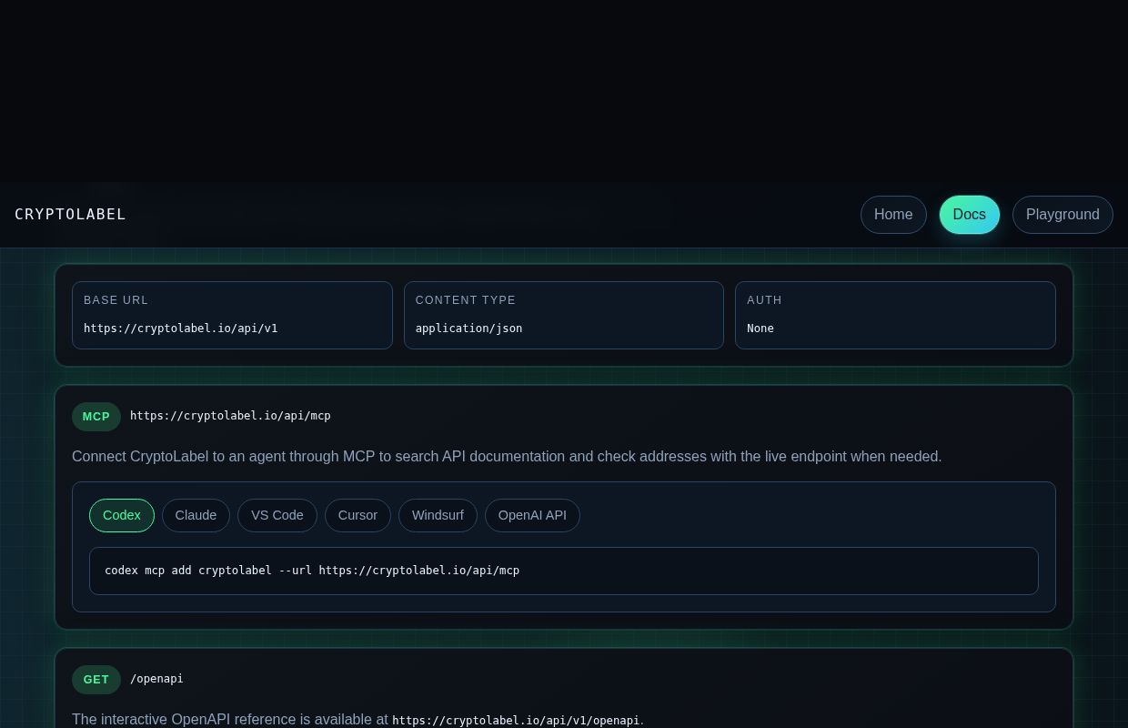 CryptoLabel preview interface