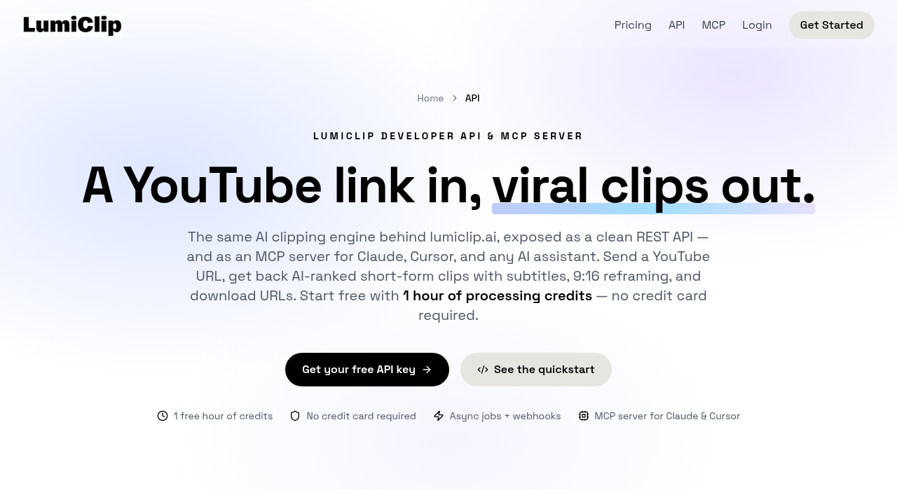 LumiClip preview interface