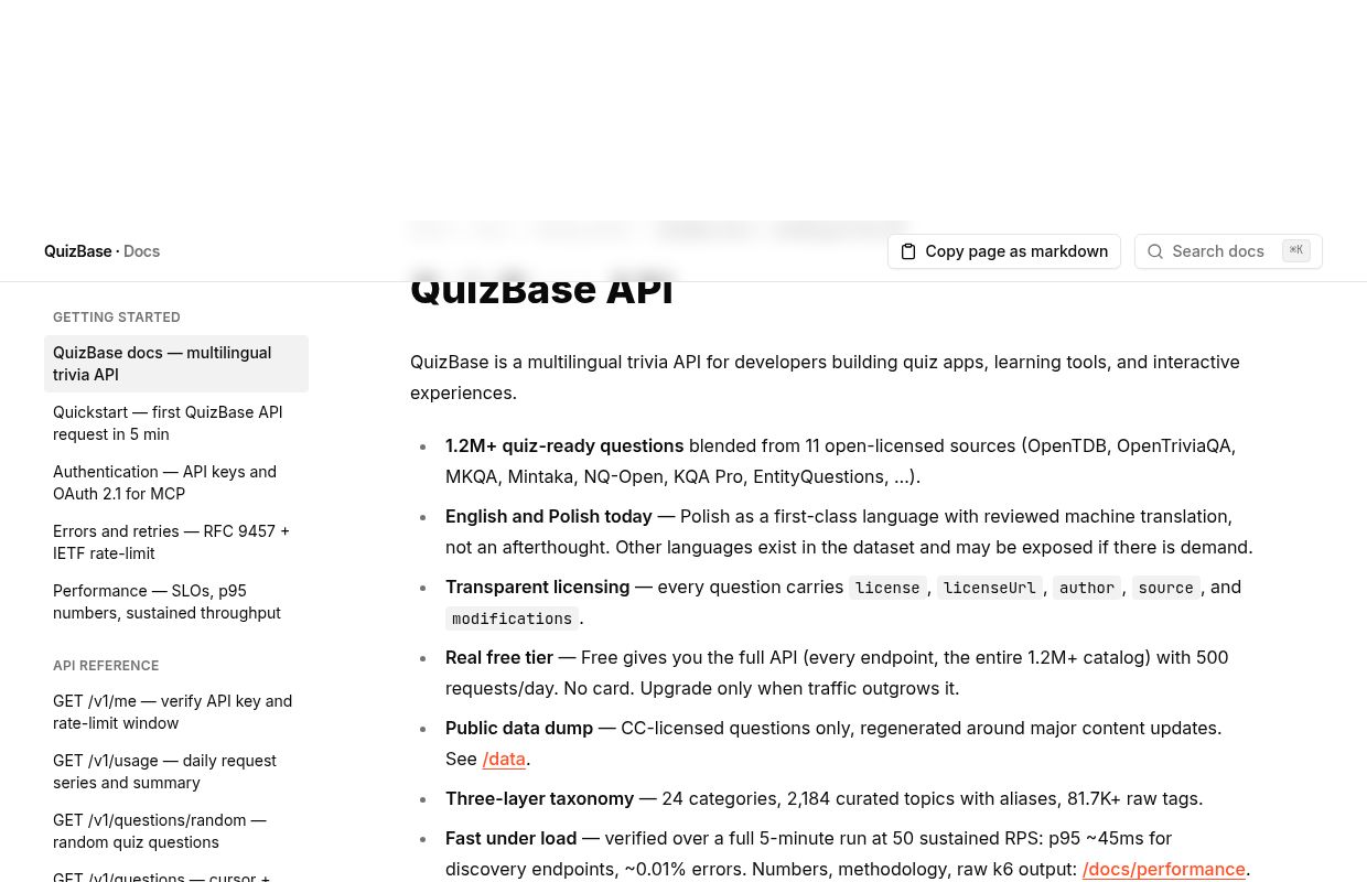 QuizBase preview interface