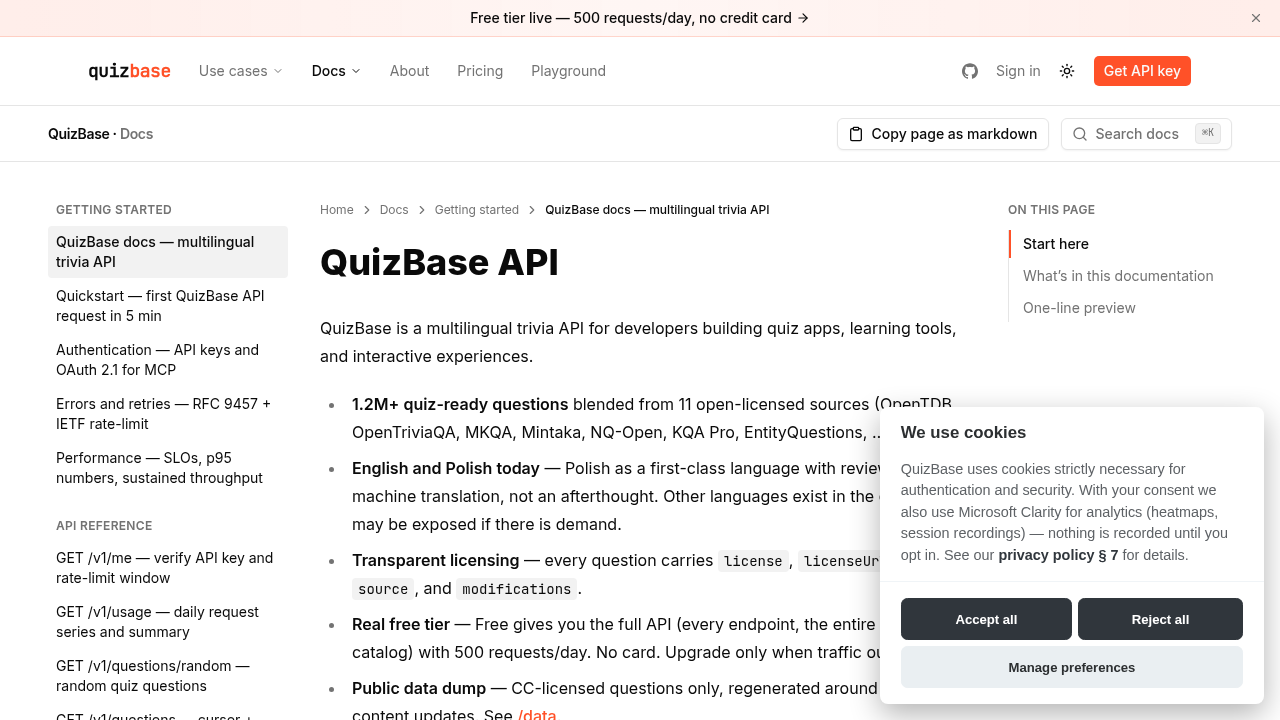 QuizBase preview interface