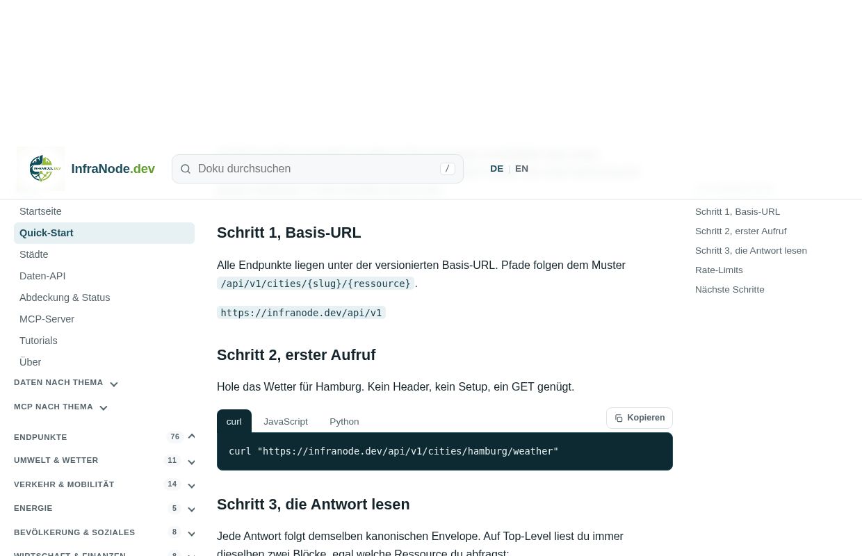 InfraNode preview interface