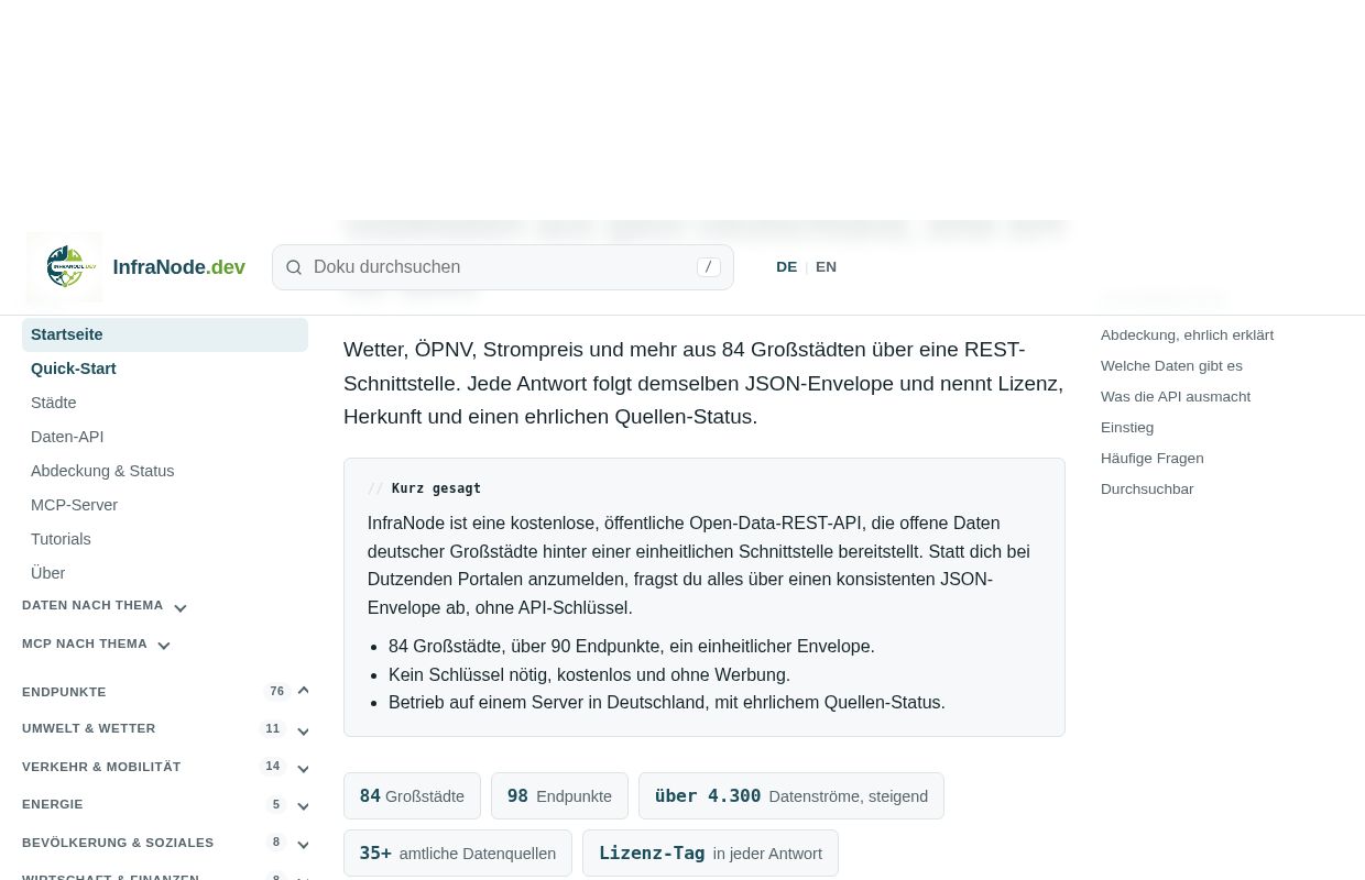 InfraNode preview interface